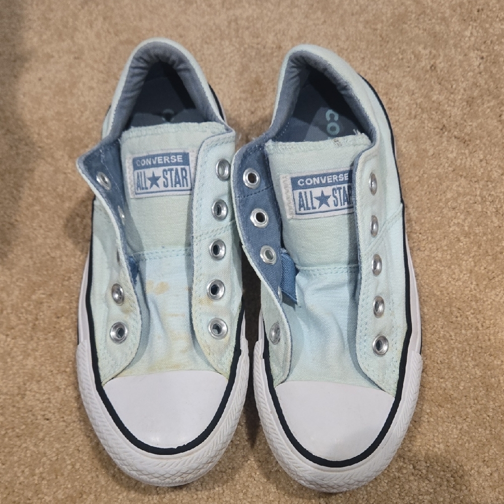 Converse Kids' Sky Blue Slip-On Sneakers Size 5